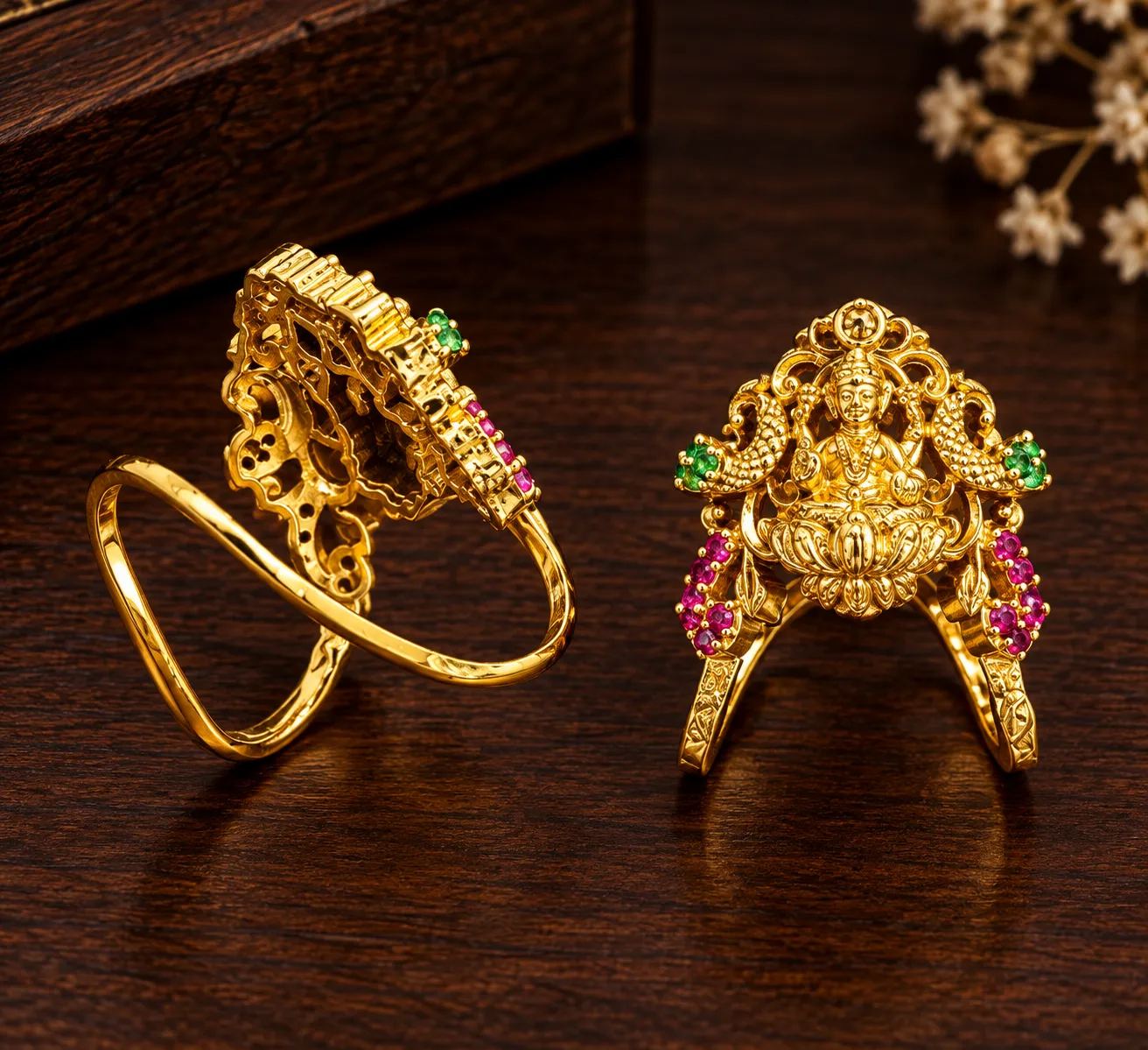 Ruby Bloom Finger Rings ✨