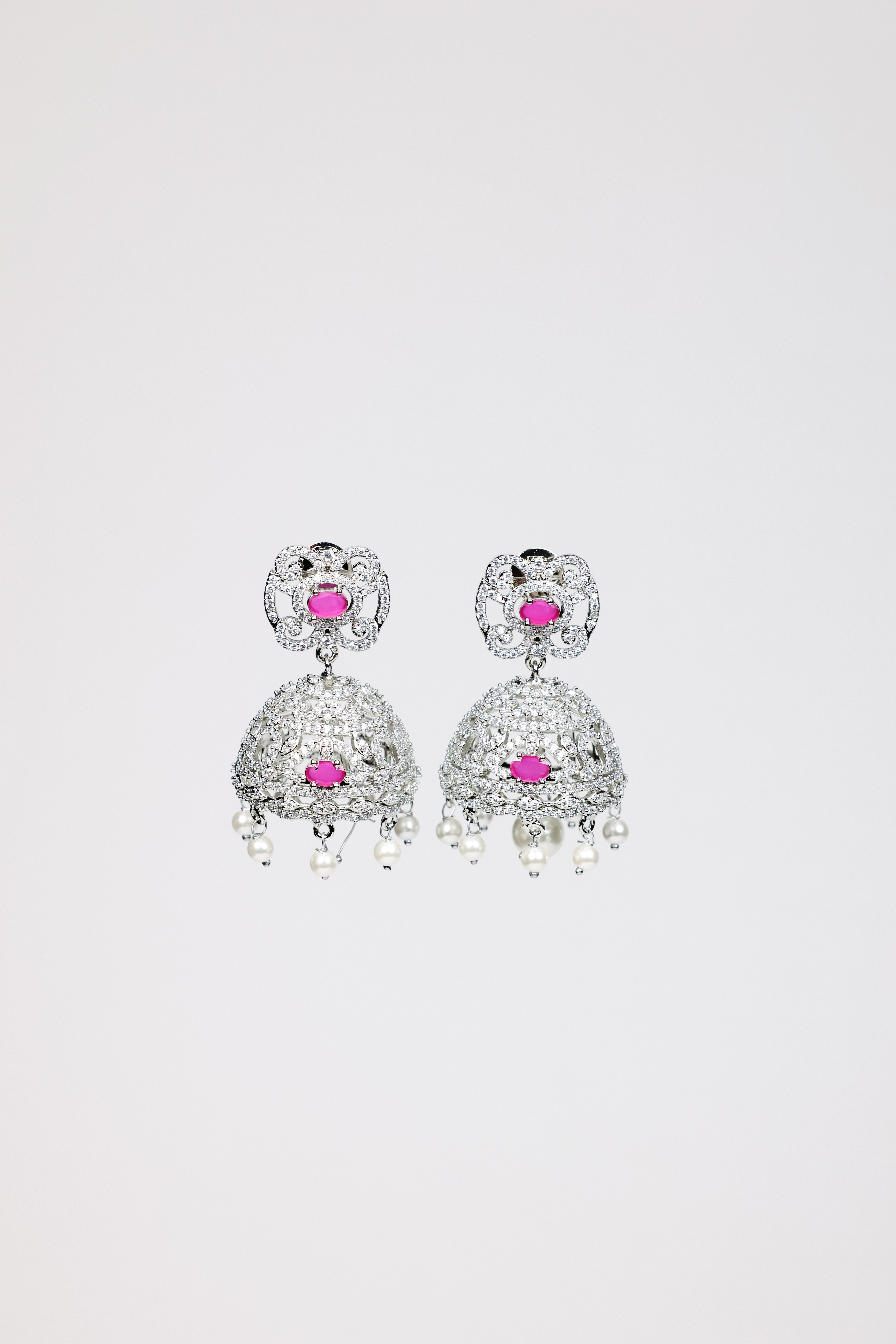 Arasi Pink Crown Jhumki