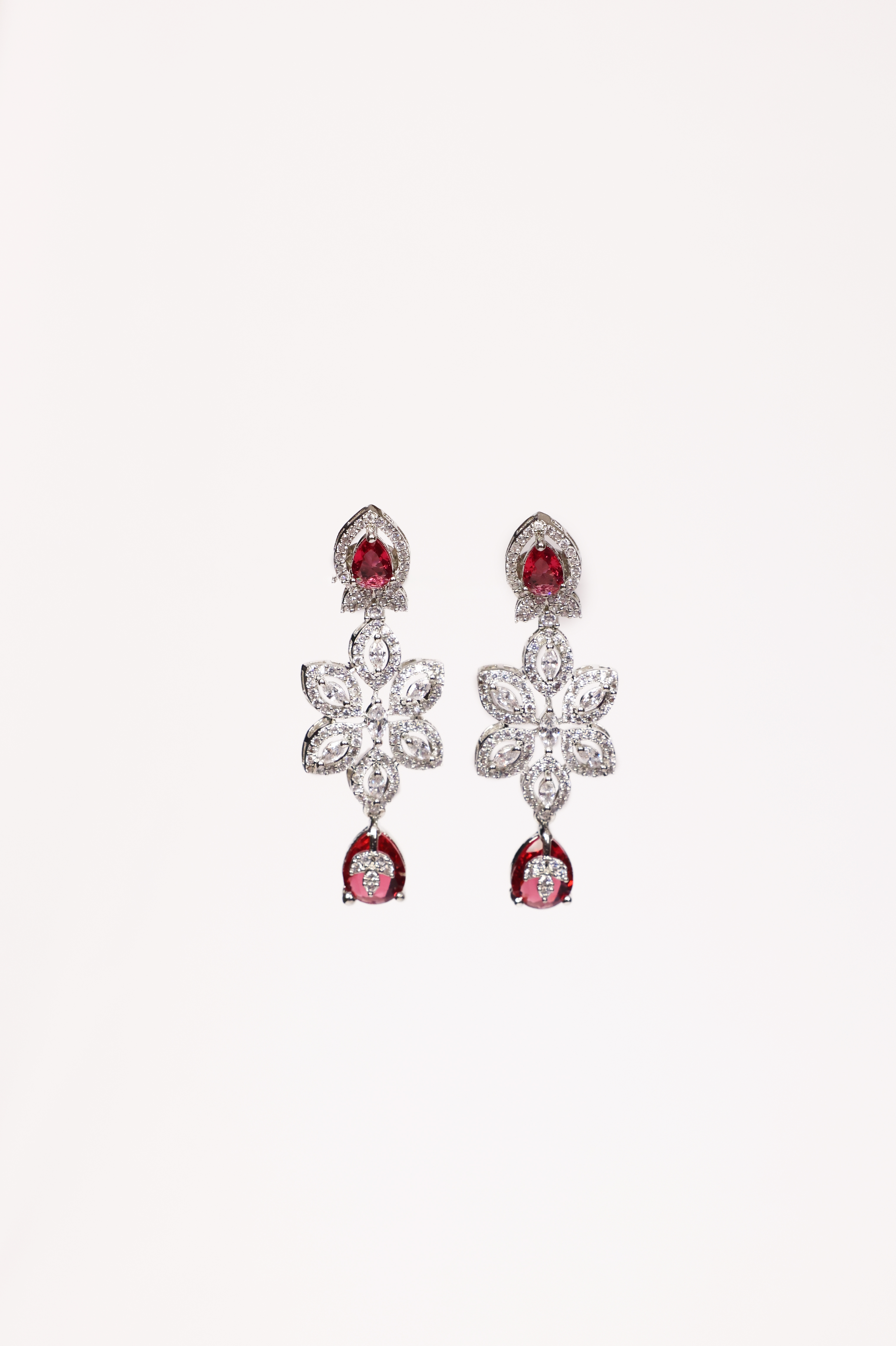 Ruby Blossom Danglers