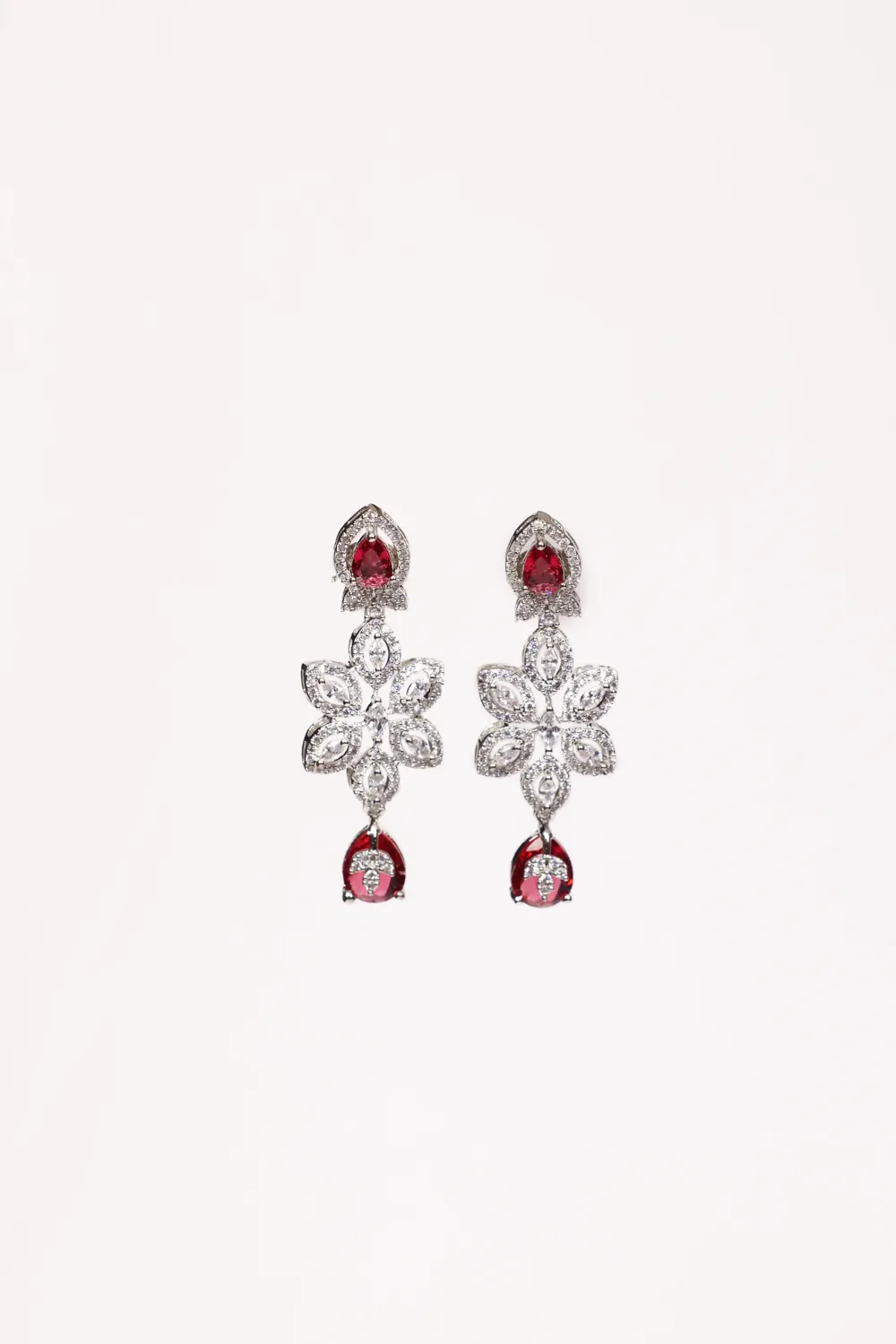 Ruby Rain Necklace with Danglers