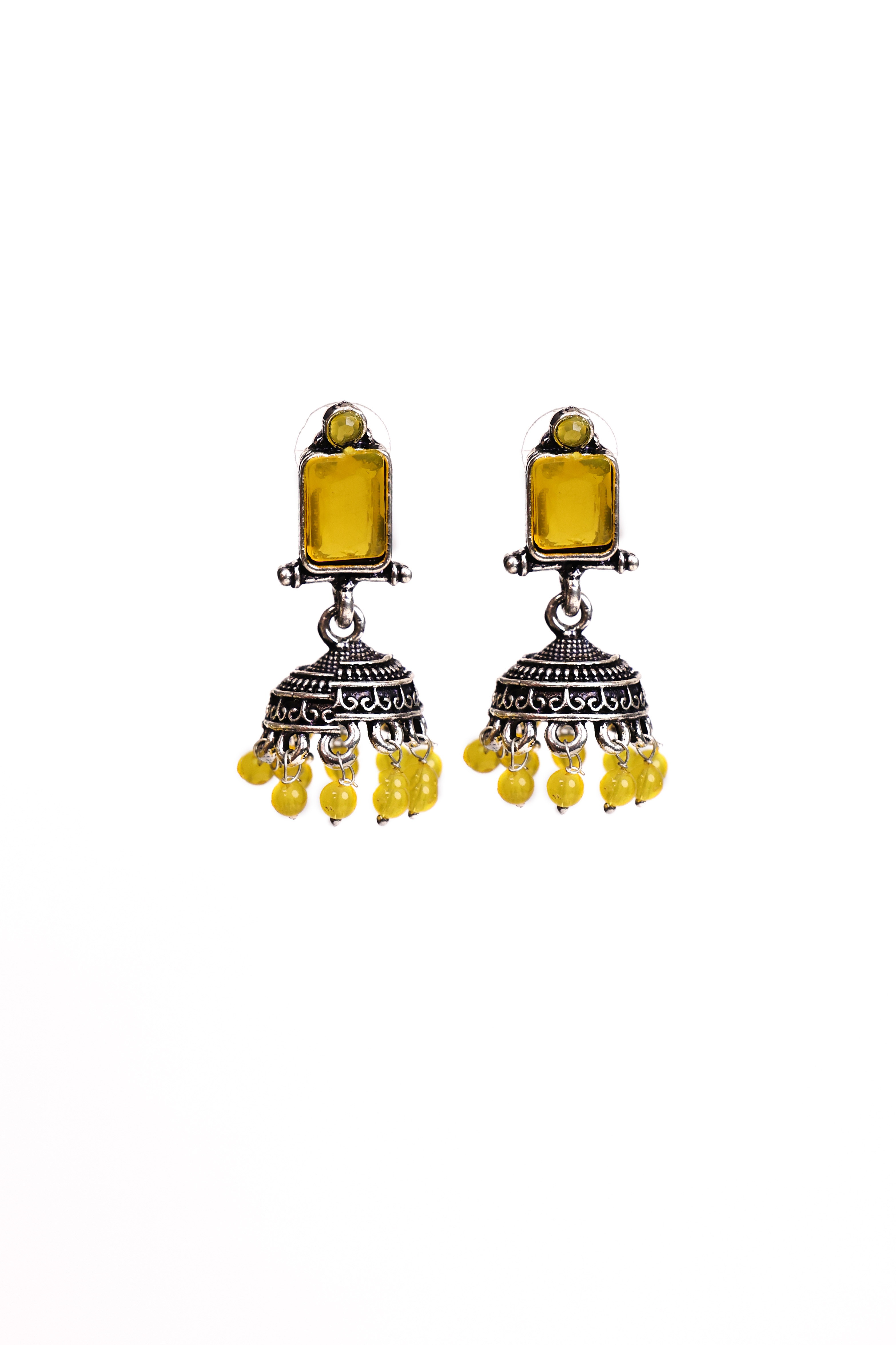 multicolour jhumka earrings