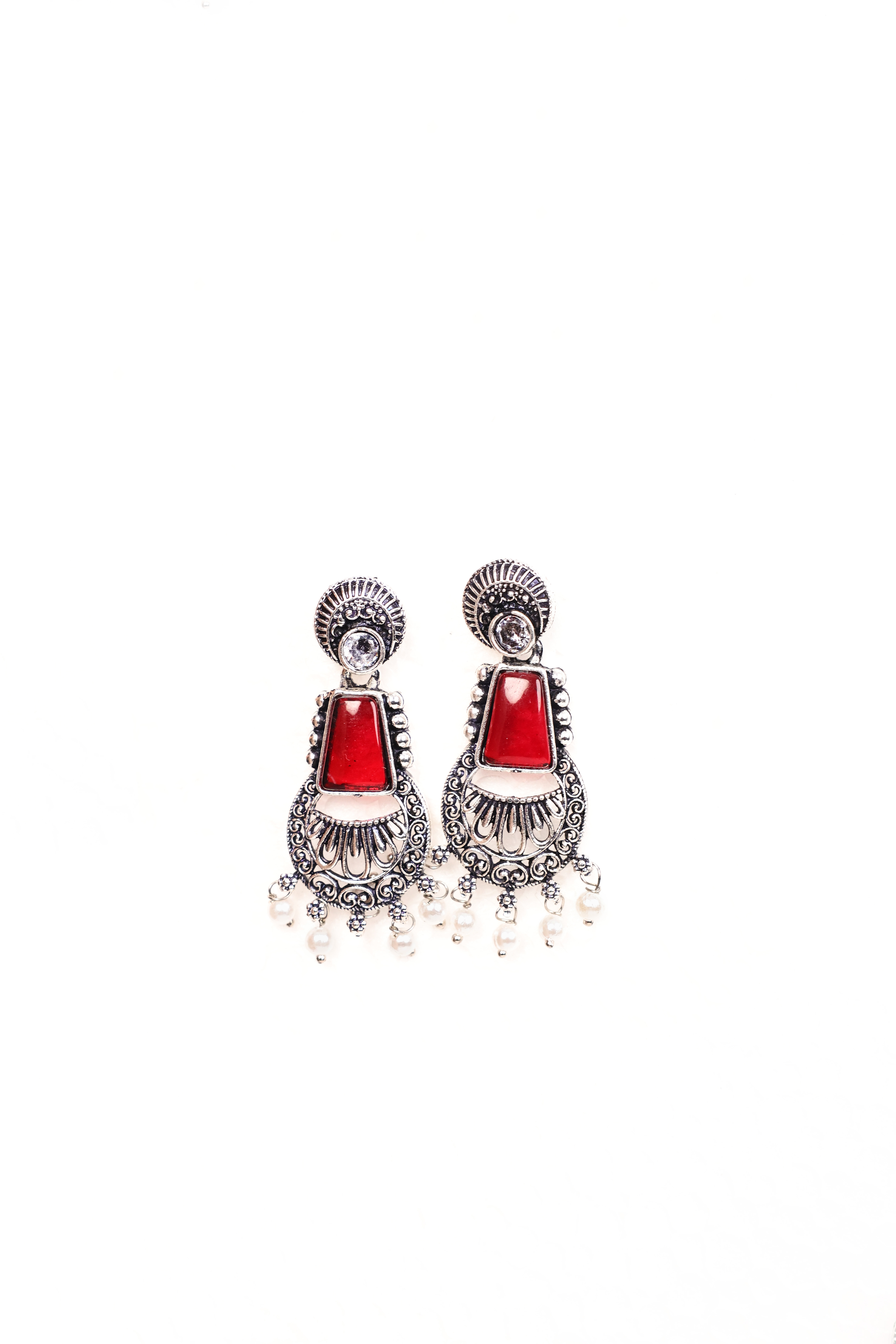 multicolour pearl jhumka