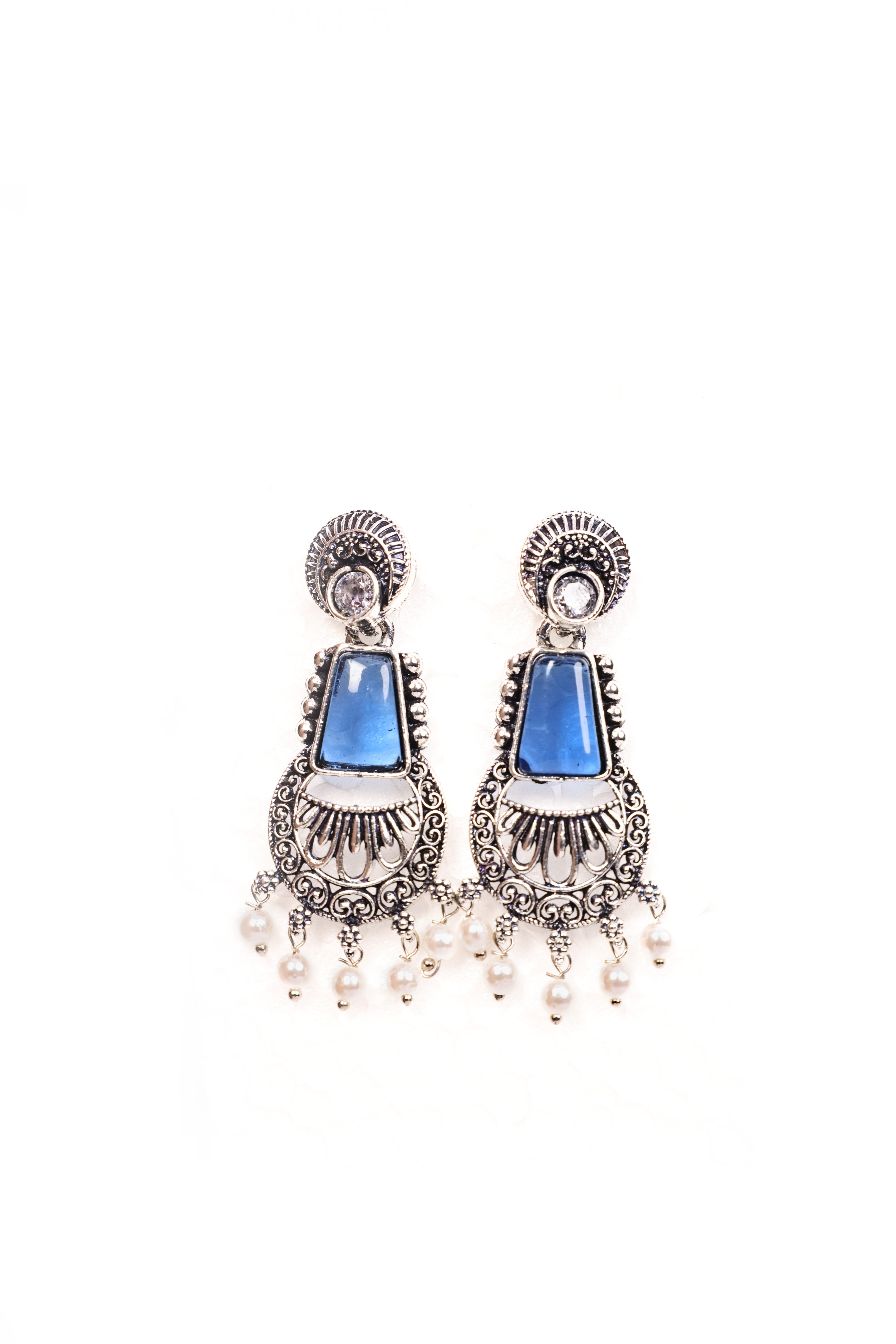 multicolour pearl jhumka