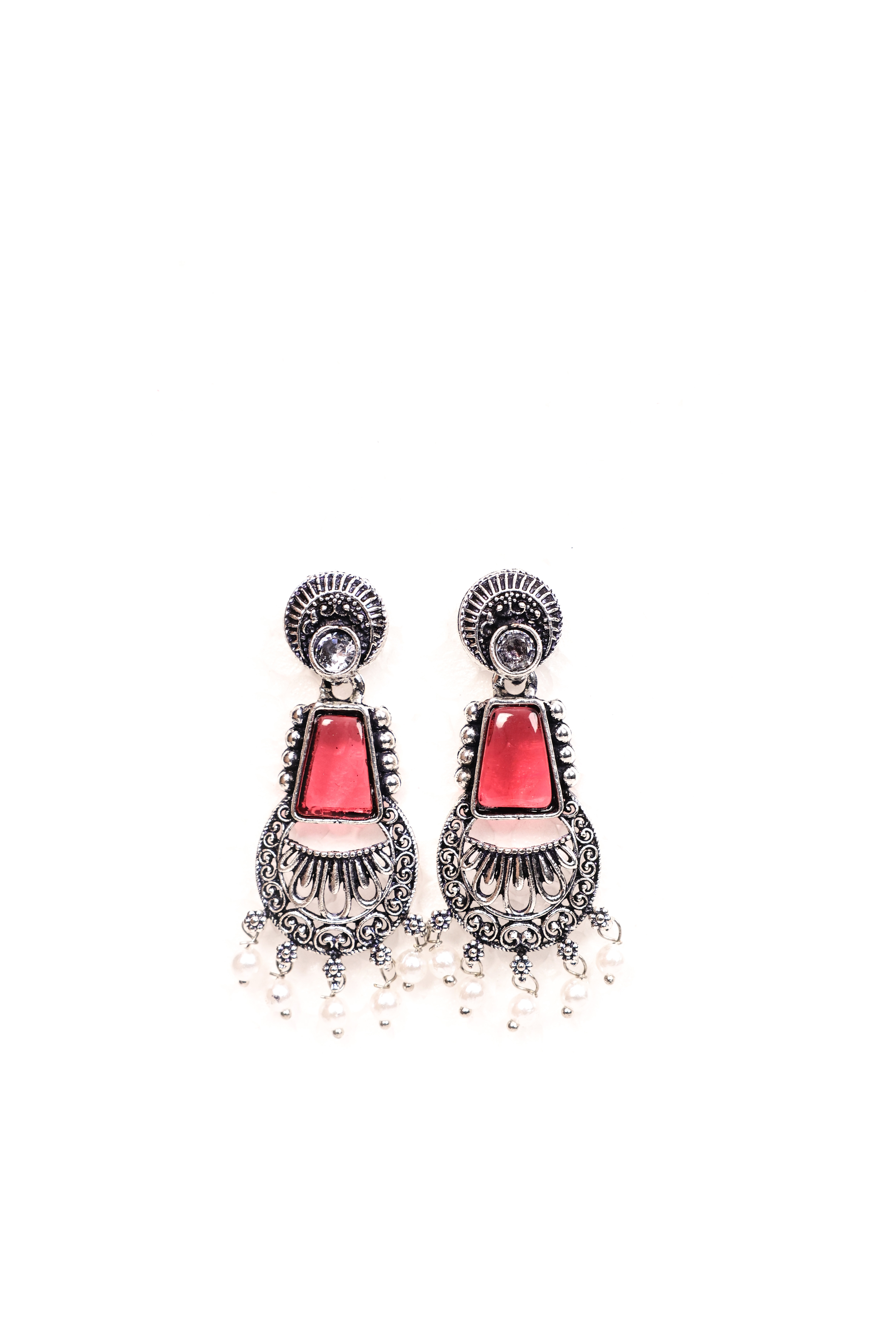 multicolour pearl jhumka