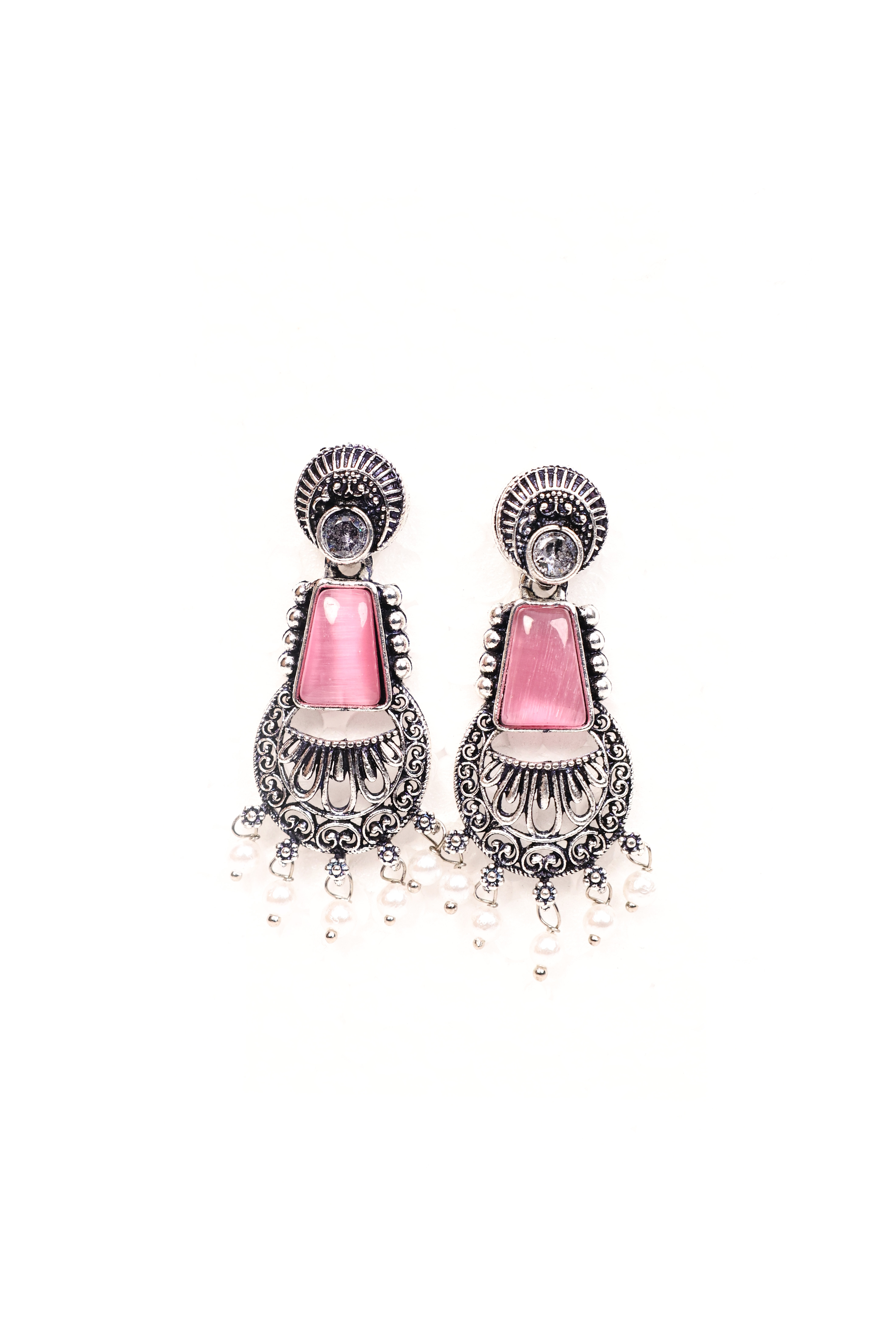 multicolour pearl jhumka