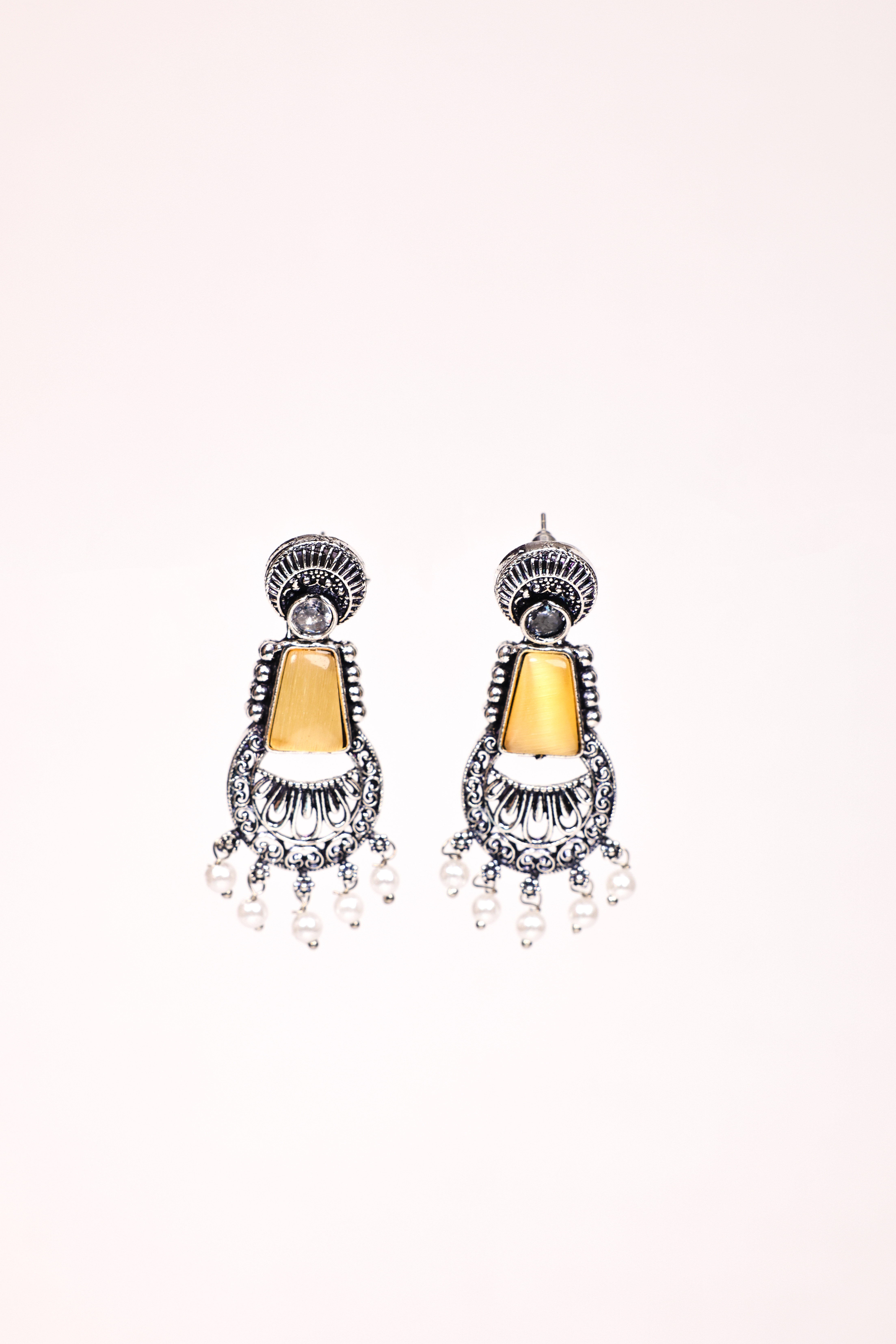 multicolour pearl jhumka