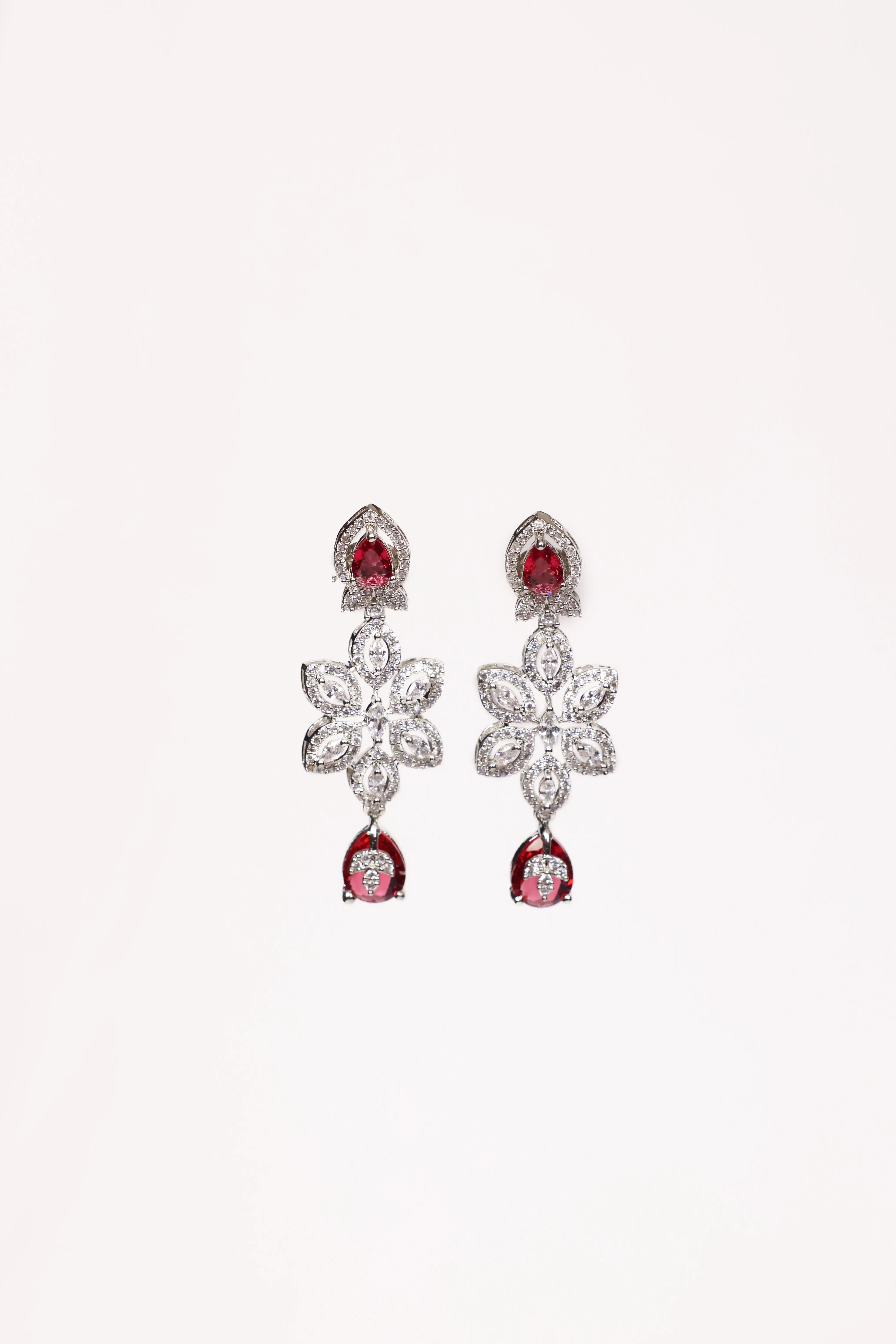 Ruby Rain Necklace with Danglers